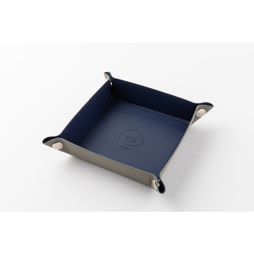 Khay Đựng ARTBOX Hàn Quốc Bằng Da Màu Xanh Navy Họa Tiết Mali
