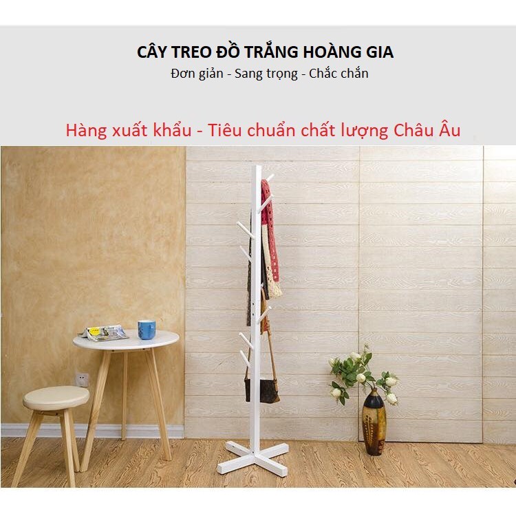 CÂY TREO ĐỒ ĐỂ ĐẤT XUẤT KHẨU CAO 170CM GỖ TỰ NHIÊN SƠN E1 TIÊU CHUẨN CHÂU ÂU.