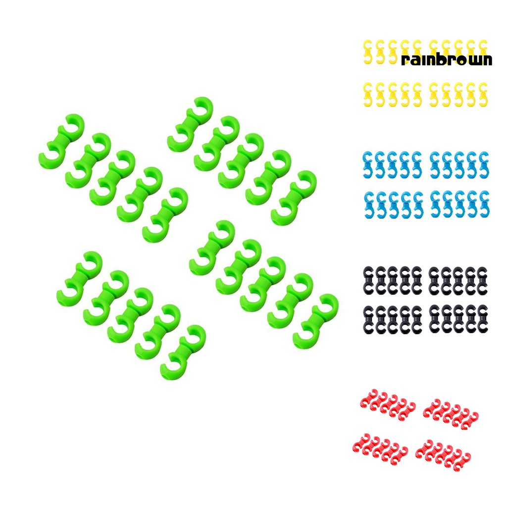 Set 20 Kẹp Dây Cáp Xe Đạp Hình Chữ S Có Thể Xoay Được Tiện Dụng