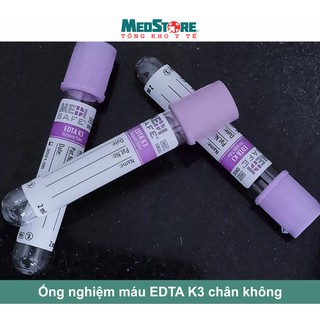 Ống nghiệm EDTA chống đông máu MEDISAFE các loại (khay 100 ống)