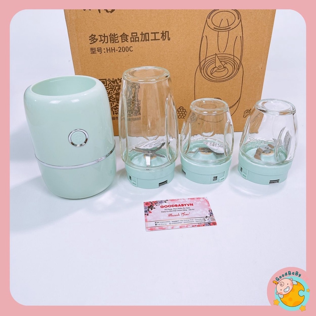 Máy xay đa năng 3 cối xay đồ ăn dặm nội địa Trung chính hãng siêu mịn Goodbabyvn