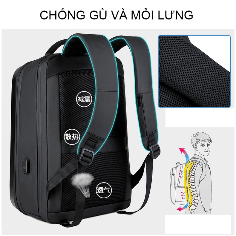 Balo Laptop công sở dạng hộp phong cách CHÂU ÂU – Fortune Mouse BLLT453535