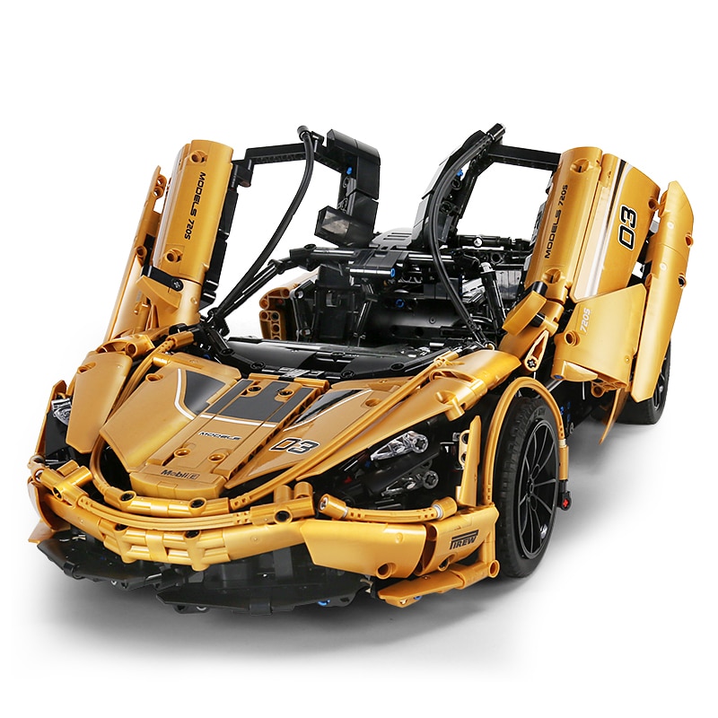 Đồ chơi Lắp ghép Mô hình Mould King 13145S 720S Sports car Siêu Xe McLaren màu vàng
