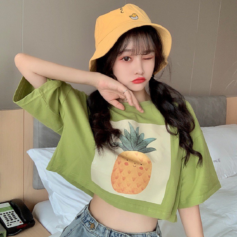 Áo Thun Croptop QUẢ DỨA Form Rộng Hot Trend - VIETCENTRE | BigBuy360 - bigbuy360.vn