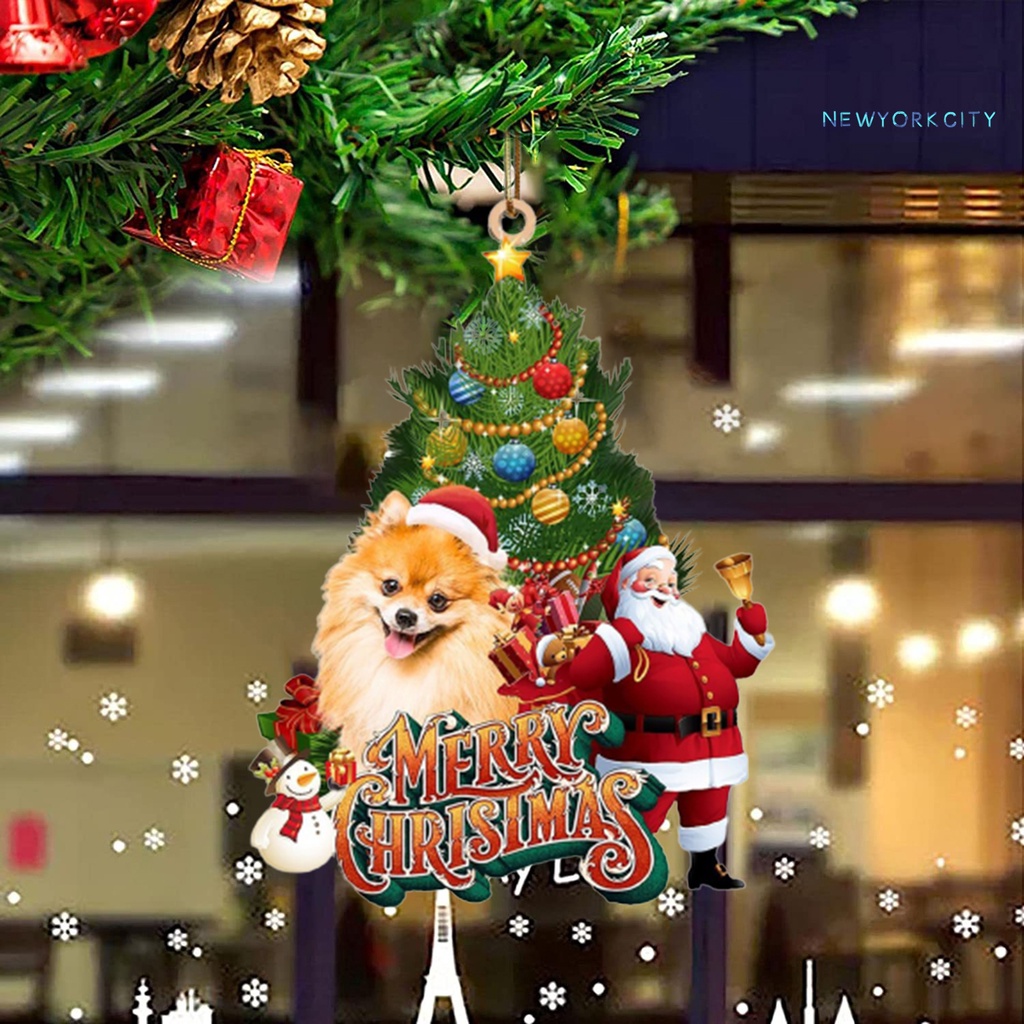 Mô Hình Ông Già Noel / Cún Gỗ Treo Trang Trí Giáng Sinh Chống Vỡ