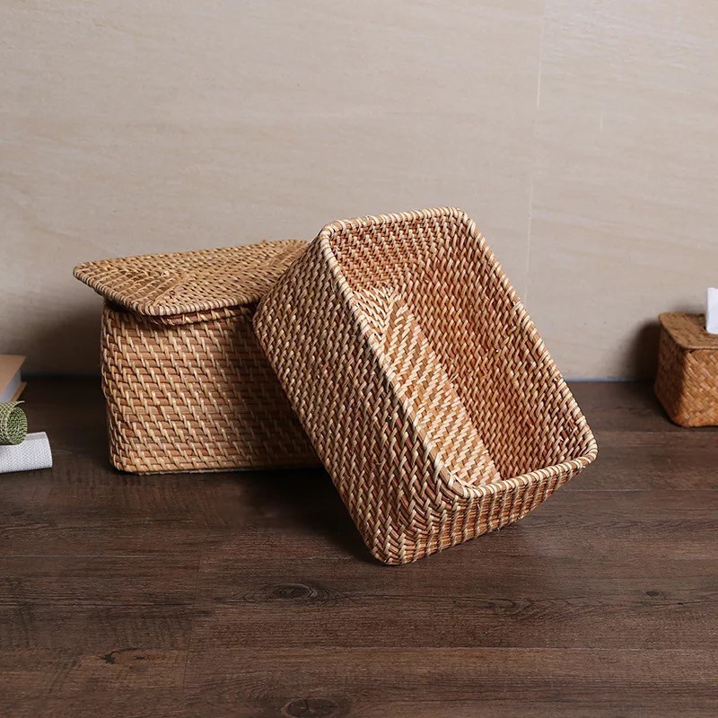 [Mã INCU50 giảm 50k đơn 250k] Giỏ mây đan đa năng BAMBOO ECO đựng đồ nội thất phòng ngủ và làm việc