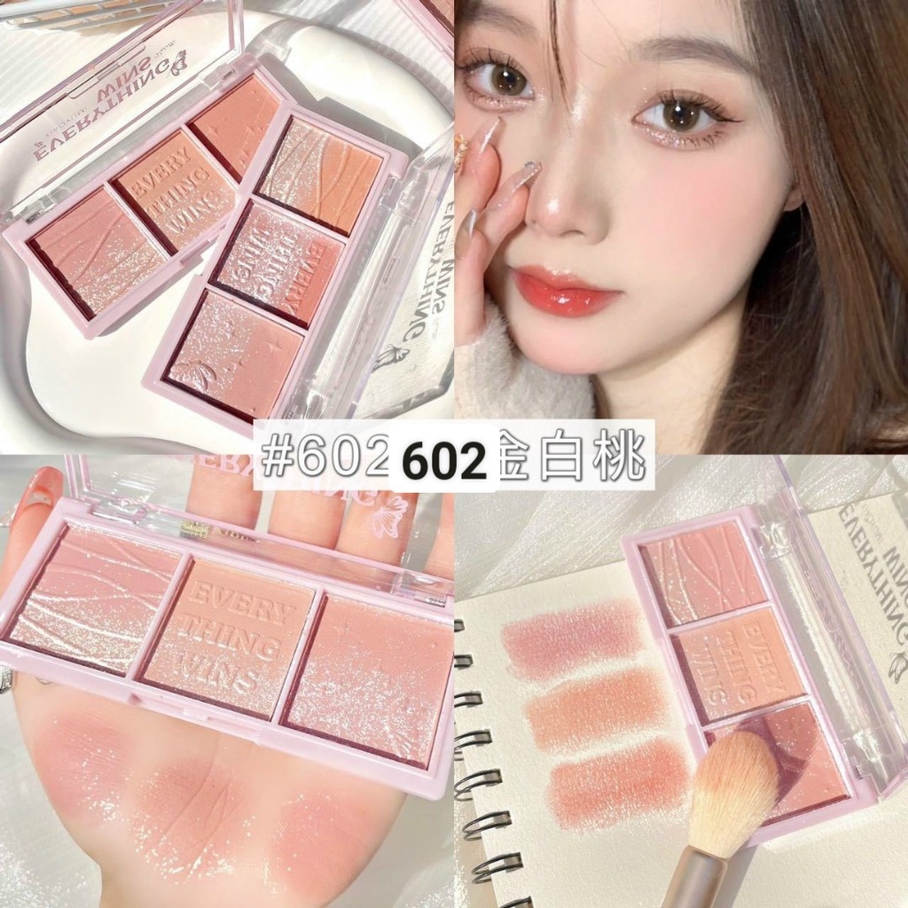 Má Hồng Bắt Sáng EVERITHING WING Bươm Bướm 3 ô Vuông Lên Màu Xinh