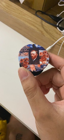 Giá đỡ điện thoại popsocket đen trắng