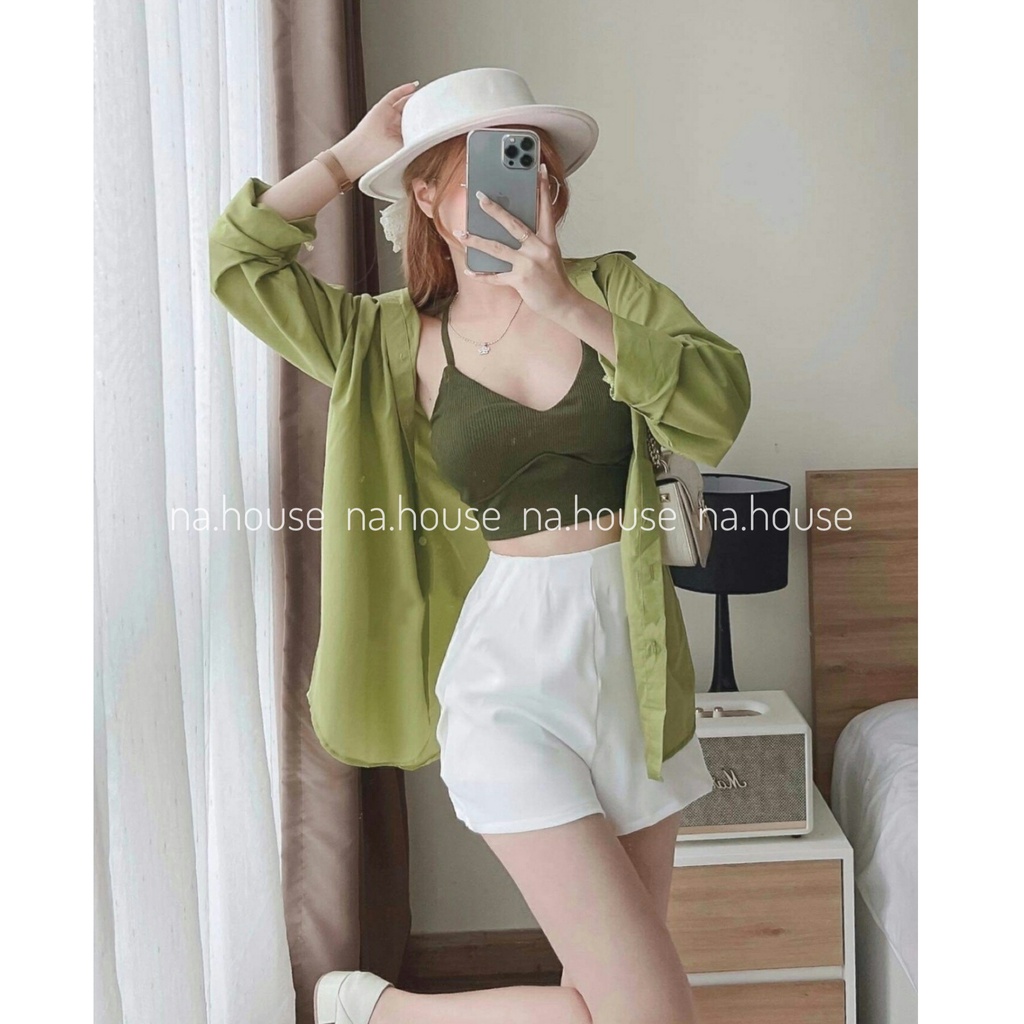 SET SƠ MI NỮ MIX QUẦN NAHOUSE SET 3 CHI TIẾT THIẾT KẾ ĐẸP VÀ XINH XẮN