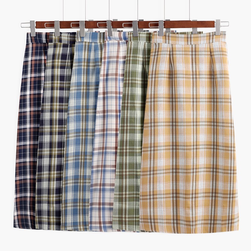 Chân Váy Chữ A Eo Cao Co Giãn Hoa Văn Kẻ Ô Dễ Phối Đồ Thời Trang | BigBuy360 - bigbuy360.vn