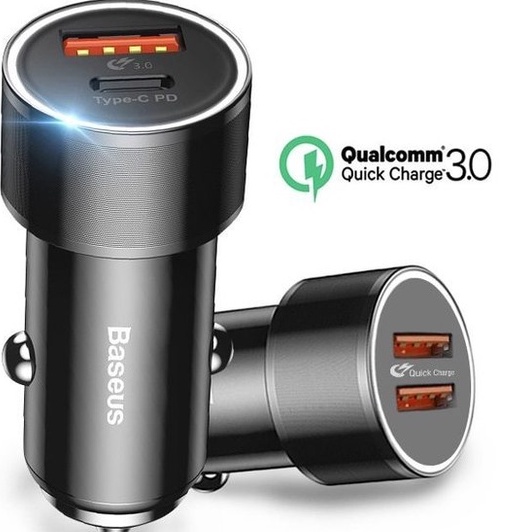 Tẩu Sạc Nhanh Ô Tô 36W Hỗ Trợ QC – PD, PD 18W Và Cổng USB QC3.0 Sạc Nhanh - CARZONE