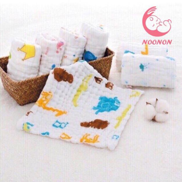 Khăn Mặt 𝑭𝑹𝑬𝑬𝑺𝑯𝑰𝑷  Khăn Xô Nhăn 6 Lớp Rửa Mặt Cho Bé