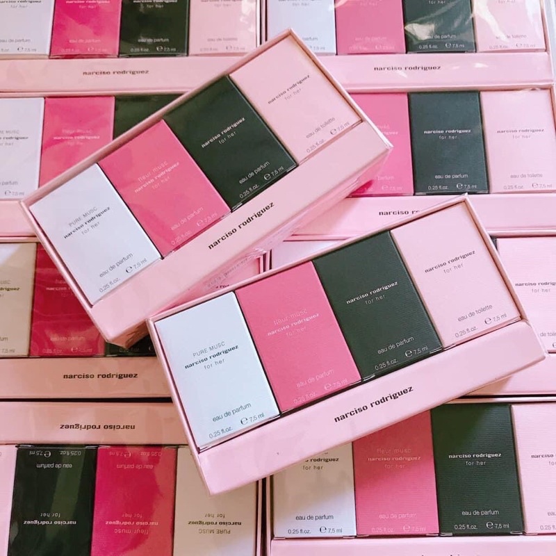[Chính hãng] SET Bộ Nước Hoa Narciso Rodriguez For Her Mini 4 Chai 7.5ml