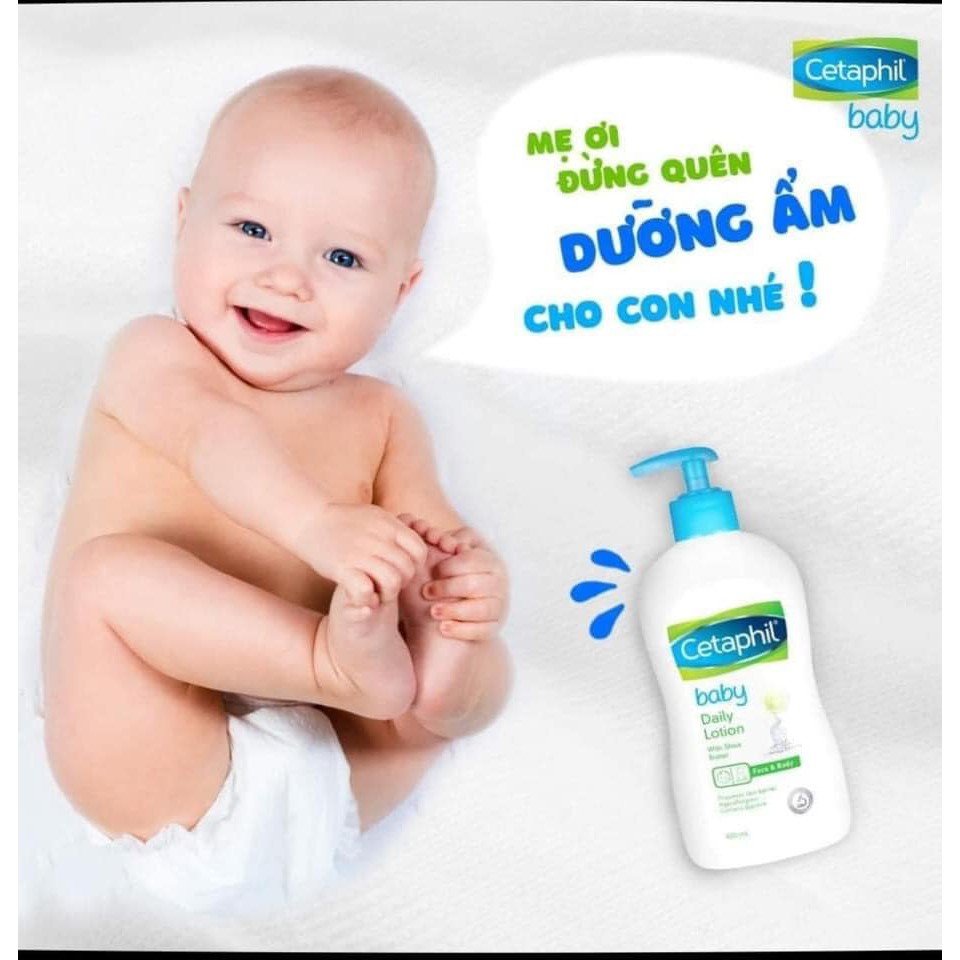 Sữa Dưỡng Ẩm Cetaphil Baby Daily Lotion Cho Da Em Bé 399ml/198ml | Minizon Kids