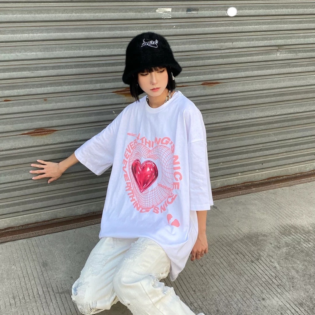 NRVP Áo thun nữ cổ tròn ngắn tay thời trang mùa hè phong cách Hàn Quốc 2022