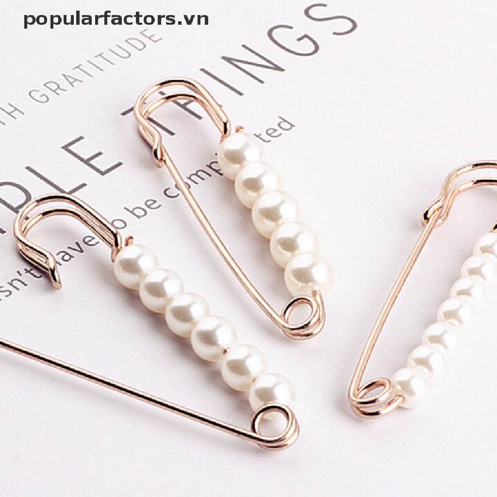 Ghim Cài Áo Đính Ngọc Trai Nhân Tạo Thời Trang