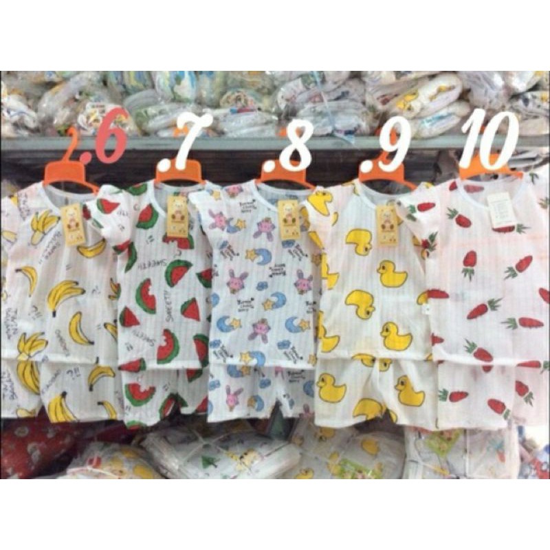 COMBO 3 BỘ QUẦN ÁO TRẺ EM COTTON GIẤY CỘC TAY