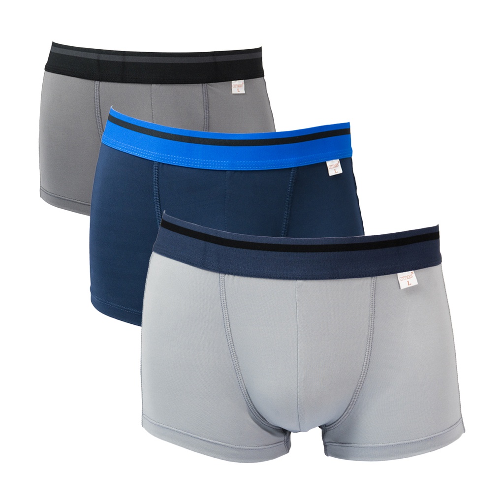 Combo 3 Quần lót nam CITYMEN boxer lưng Sọc cao cấp vải thun lạnh co dãn 4 chiều thấm hút tốt