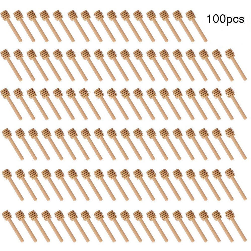 Set 100 Muỗng Gỗ Khuấy Mật Ong Chất Lượng Cao