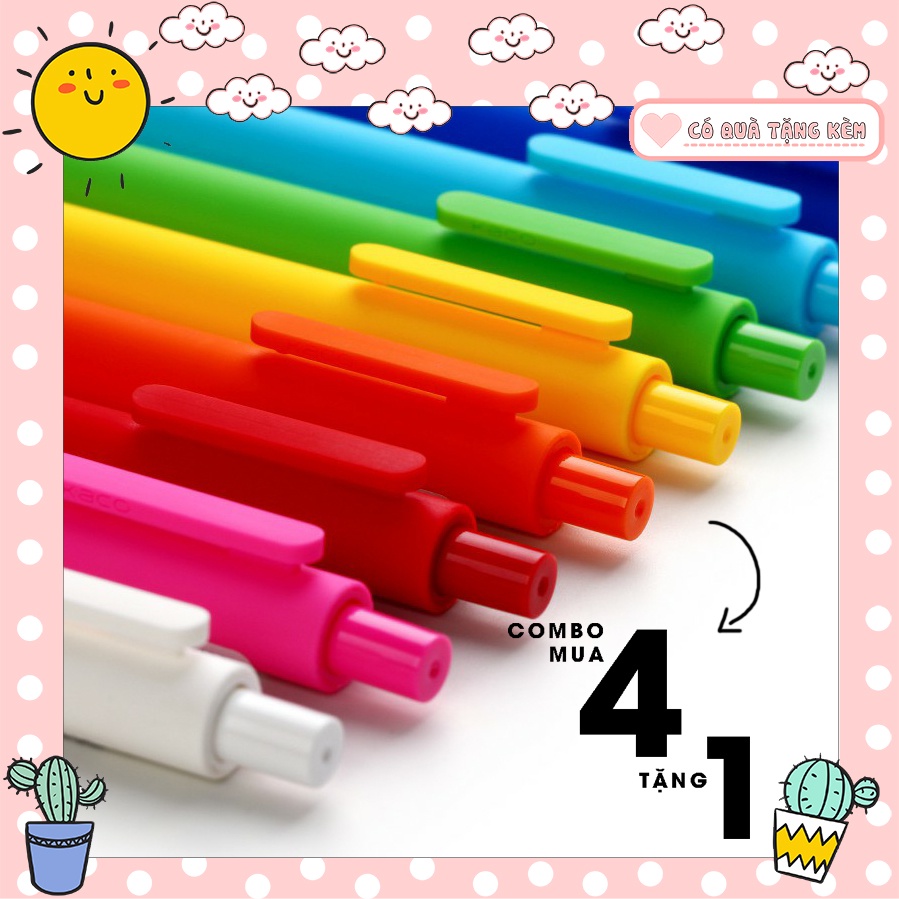 Bút bi gel Kaco Pure, 0.5mm nhiều màu