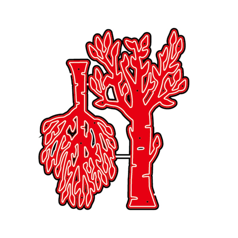 Khuôn cắt giấy kim loại hình cây sáng tạo