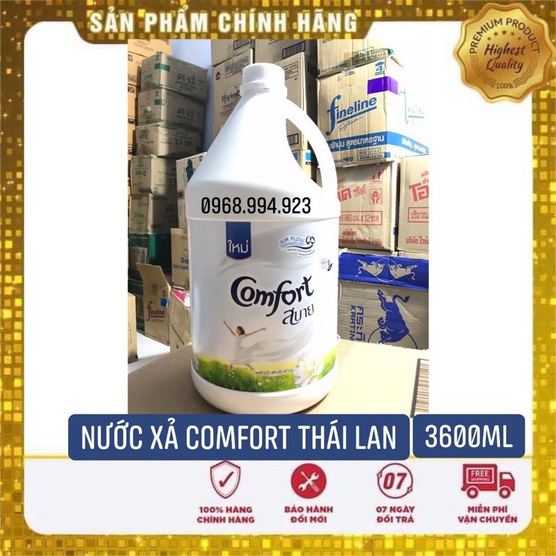 Nước xả vải comfort can thái lan 3600ml ( màu trắng)