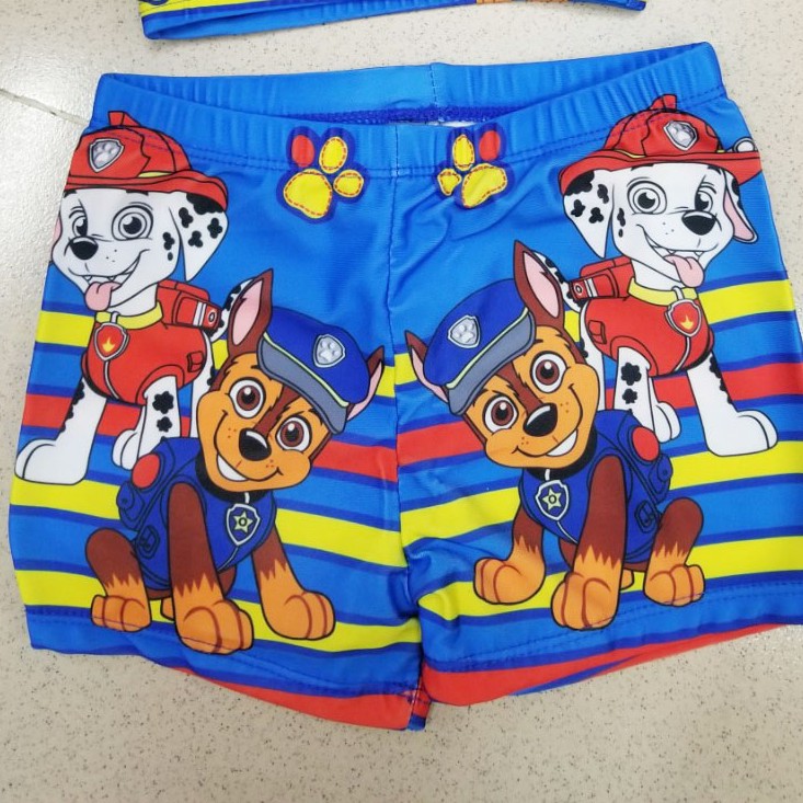 Bộ quần và nón bơi paw patrol chó cứu hộ bé trai