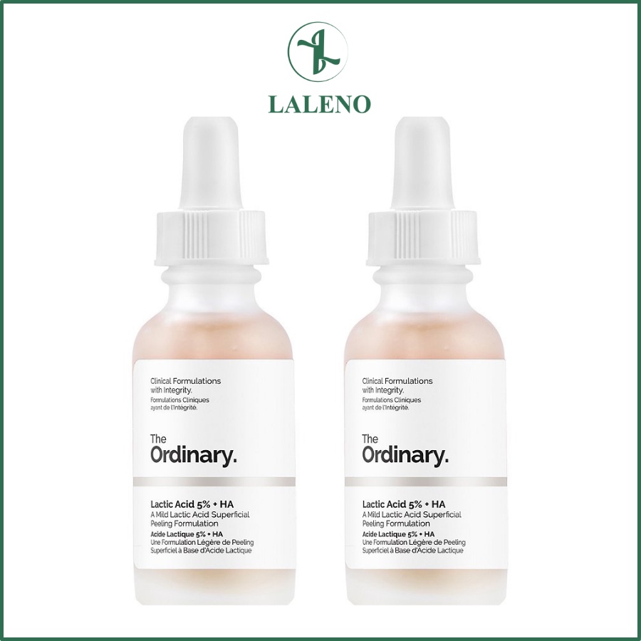 The Ordinary Lactic Acid 5% + HA 30ml Giúp làm mờ thâm và tẩy tế bào chết chuyên sâu.