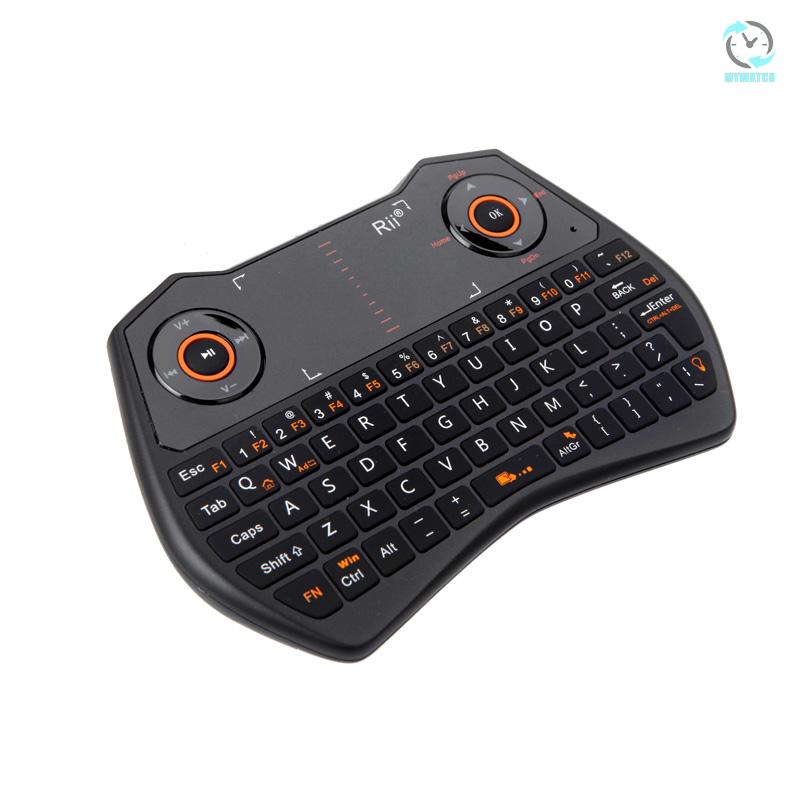 M Rii® mini i28 2.4G Portable Wireless Voice Touchpad Air Mouse Keyboard for PC Notebook Smart TV Black