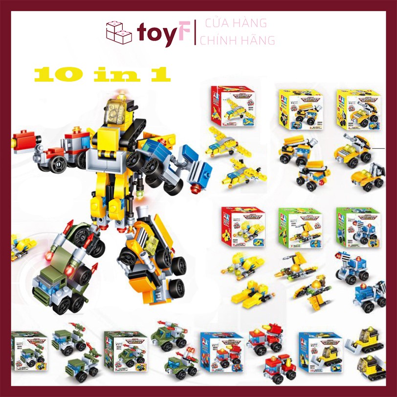 Đồ Chơi Lego Robot Siêu Nhân 10 trong 1 với hơn 281 chi tiết lắp ráp Chính Hãng Cao Cấp - toyF