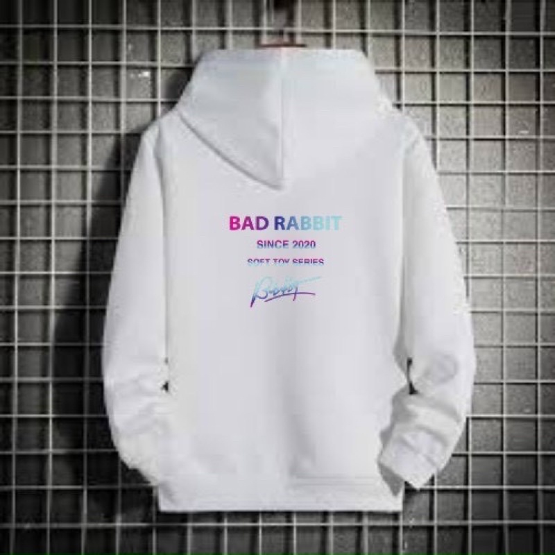 áo hoodie pe in thỏ có nón from rộng phong cách hàn quốc siêu đẹp