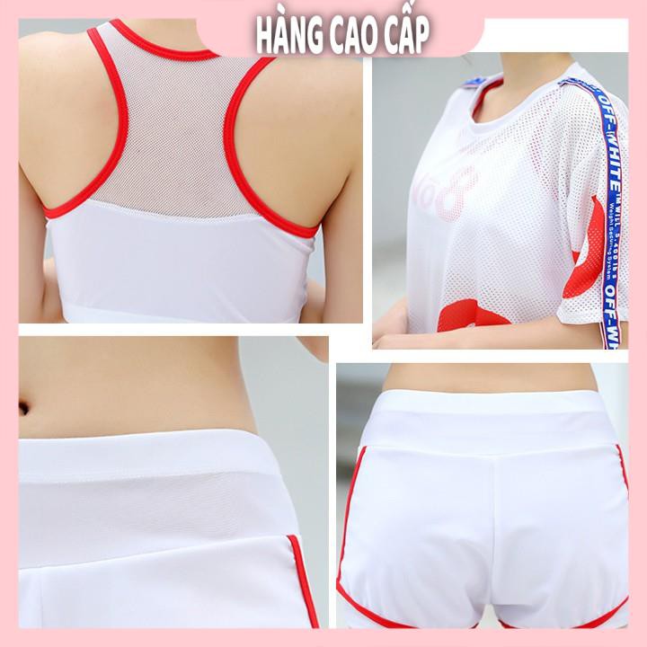 Set bơi thể thao cho nữ bộ bơi 3 mãnh có áo lưới năng động cá tính | BigBuy360 - bigbuy360.vn