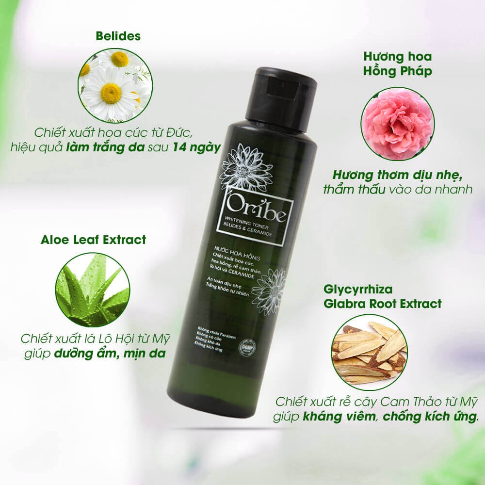 Nước Hoa Hồng Oribe Làm Sạch Sâu Thu Nhỏ Lỗ Chân Lông Dưỡng Ẩm Xóa Thâm Mờ Nám Làm Sáng Da Suckhoechomoinha