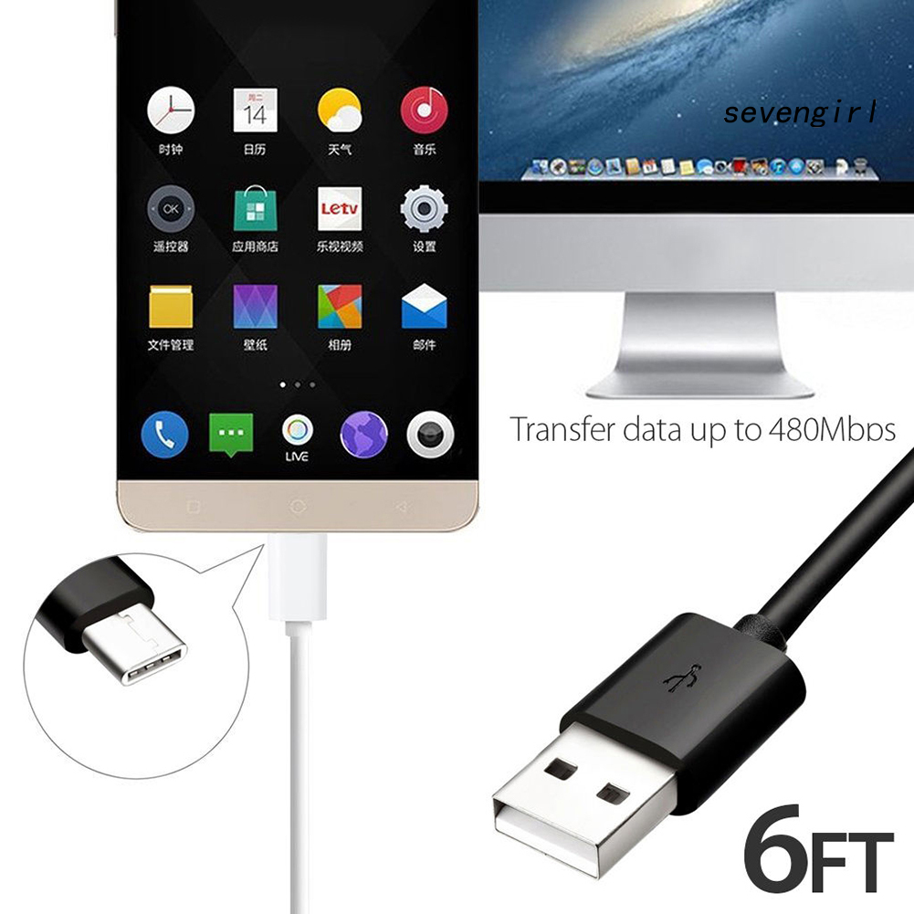 Dây Cáp Sạc Và Truyền Dữ Liệu 2m Usb Type-C Cho Huawei Samsung Galaxy Htc