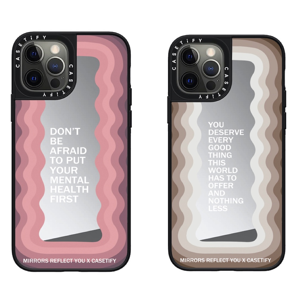 Casetify Ốp Điện Thoại Cứng Tráng Gương In Câu Trích Dẫn Cho iPhone 15 14 13 12 11 Pro Max Plus