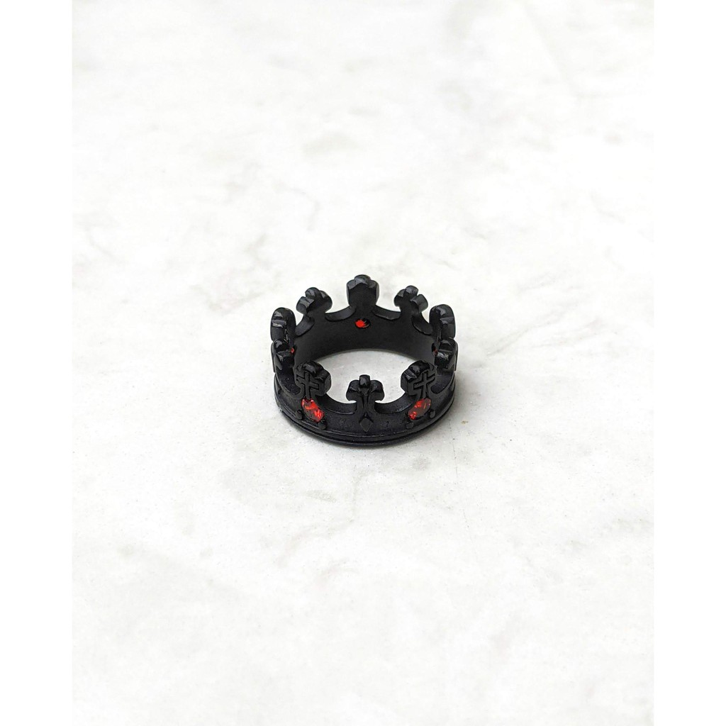 Nhẫn titan nam - nữ crown v2