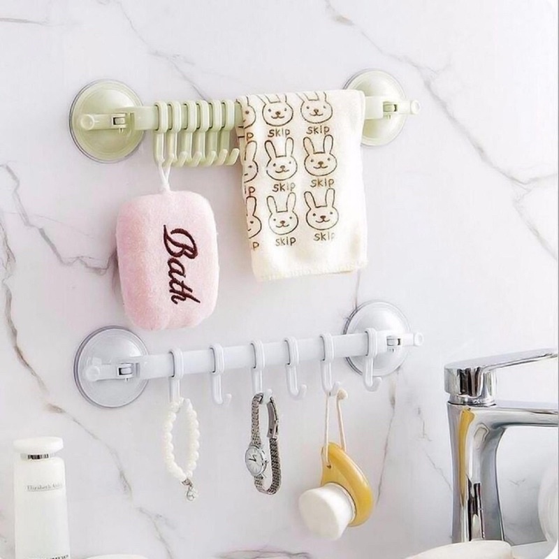 Thanh 6 Móc Dán Tường Hút Chân Không ANHOME Tiện Lợi, Móc Treo Đồ Nhà Bếp, Nhà Tắm Dán Tường