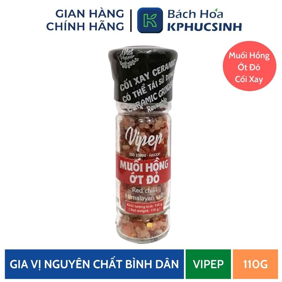 Muối hồng Ớt đỏ Vipep 110g KPHUCSINH - Hàng Chính Hãng