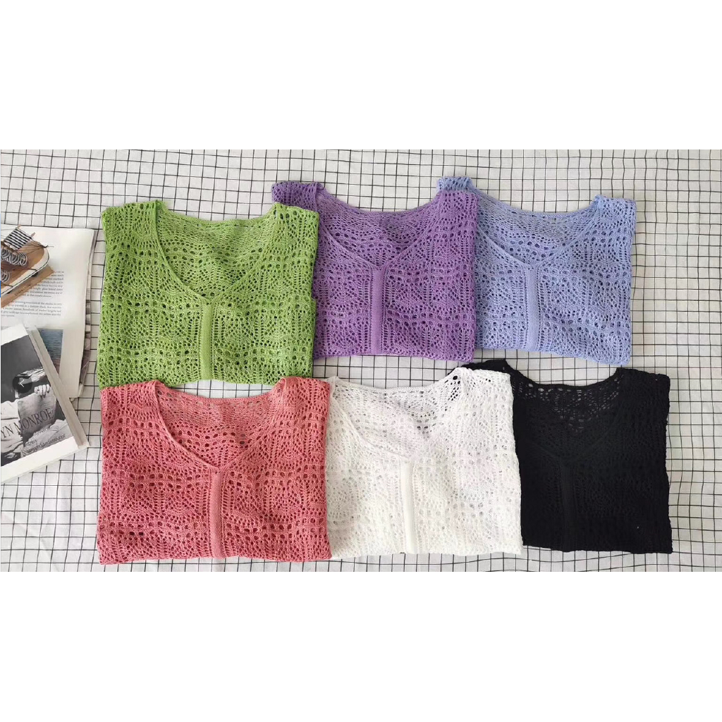 Áo Dệt Kim Tay Dài Cổ Chữ V Phối Dây Rút Thời Trang Cho Nữ | BigBuy360 - bigbuy360.vn