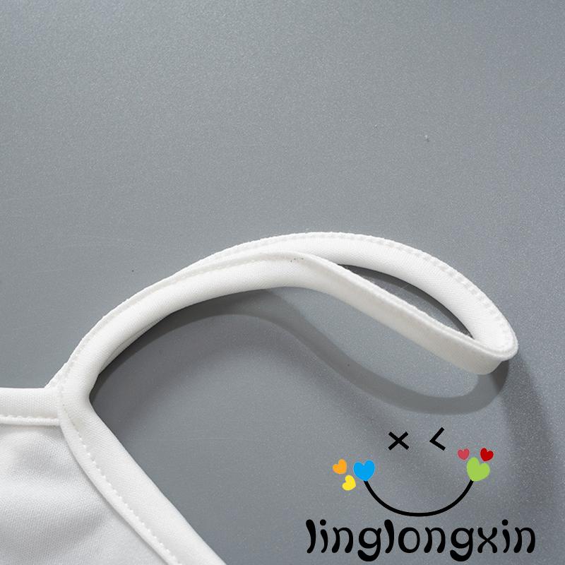 Đầm Hai Dây Dáng Ôm In Chữ Thời Trang Mùa Hè Cho Nữ Linglongxi2