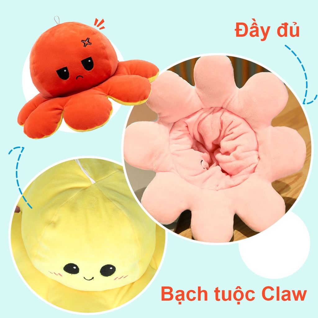 [Mã LIFECPMALL giảm 12% đơn 250K] Miniso Gấu Bông Bạch Tuộc Cảm Xúc 2 Mặt 45cm