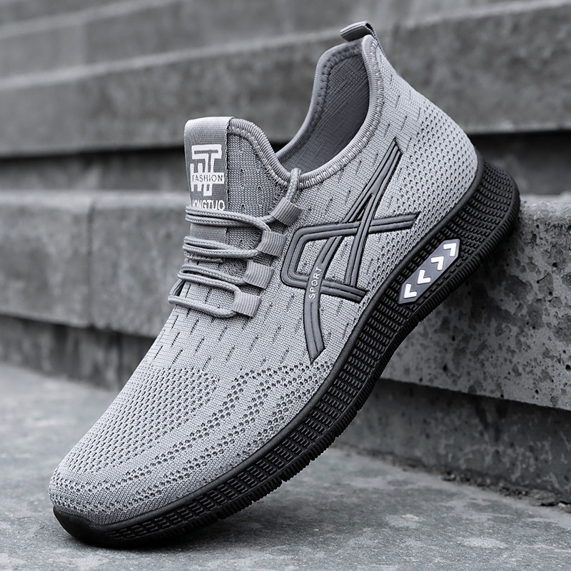 Giày thể thao nam có 2 màu đen và ghi, chất liệu mềm êm chân, phong cách trẻ trung hiện đại - Mã SP: K11