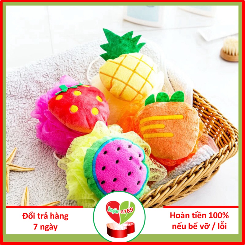 [CÓ ẢNH THẬT] Bông tắm hình trái cây tạo bọt - Duonghieu6789