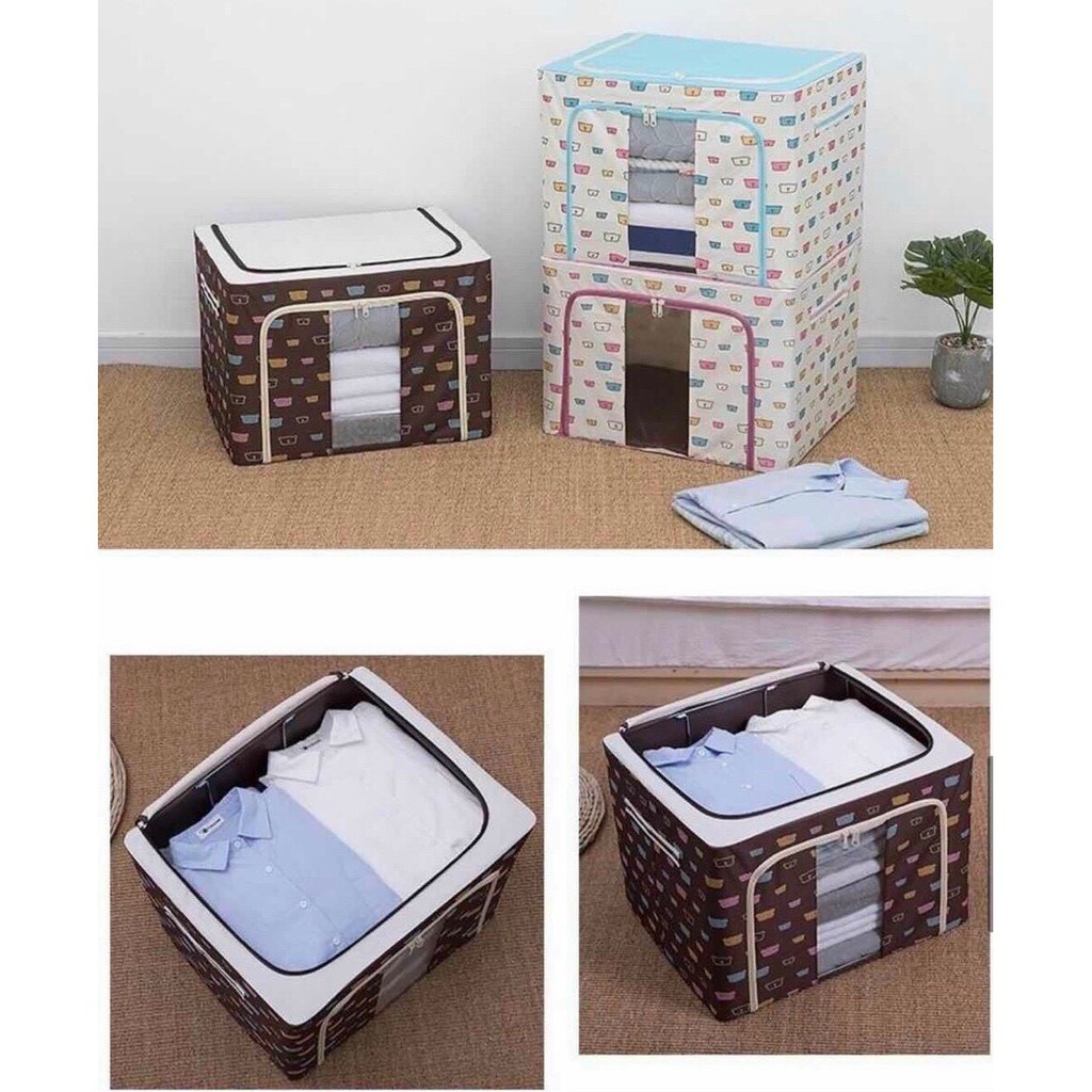 TÚI VẢI KHUNG THÉP ĐỰNG CHĂN - CẤT QUẦN ÁO BỌC VẢI SỢI POLYESTE