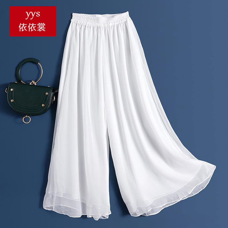 Quần Voan Ống Rộng Xinh Xắn Theo Phong Cách Xuân Thu Dành Cho Nữ