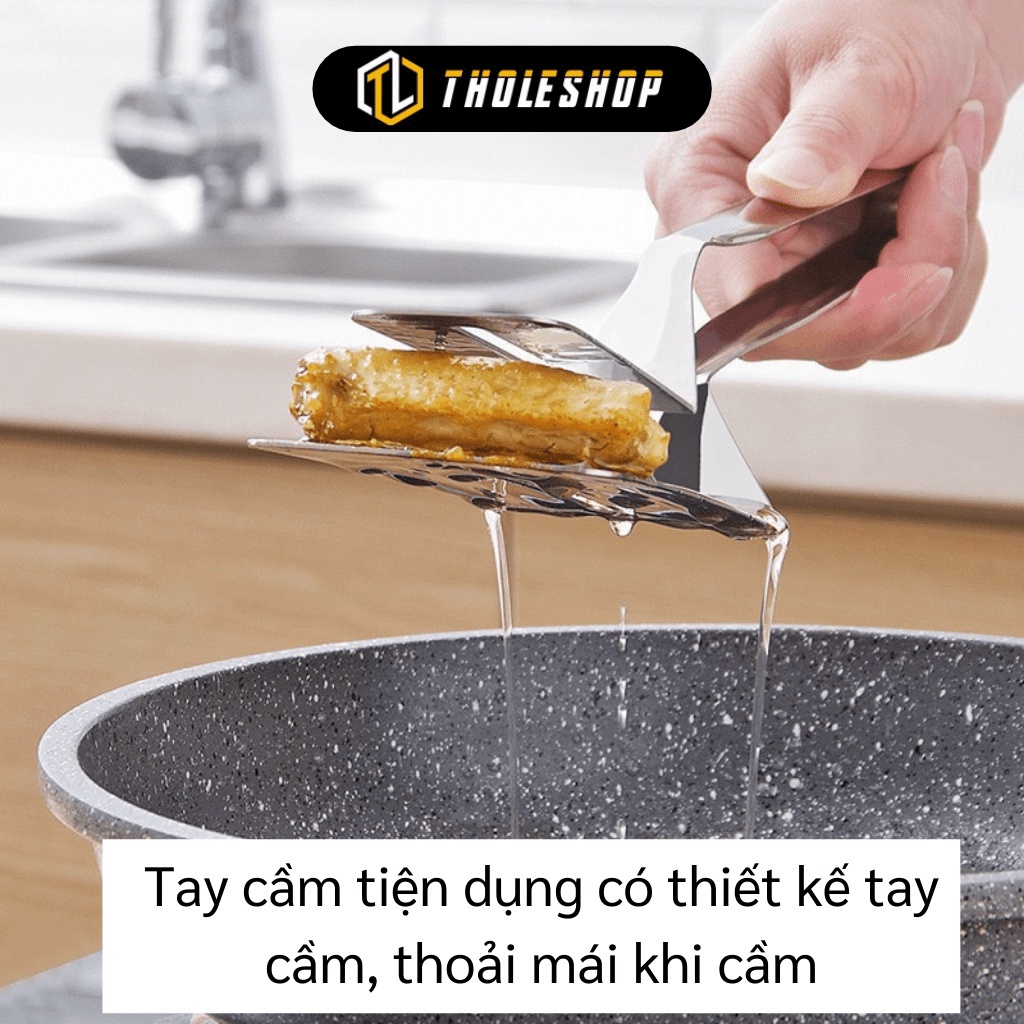 [SGD] Kẹp Inox Gắp Thức Ăn - Xẻng Lật Thịt Nướng, Đồ Chiên Rán, Tay Cầm Thoải Mái 9750