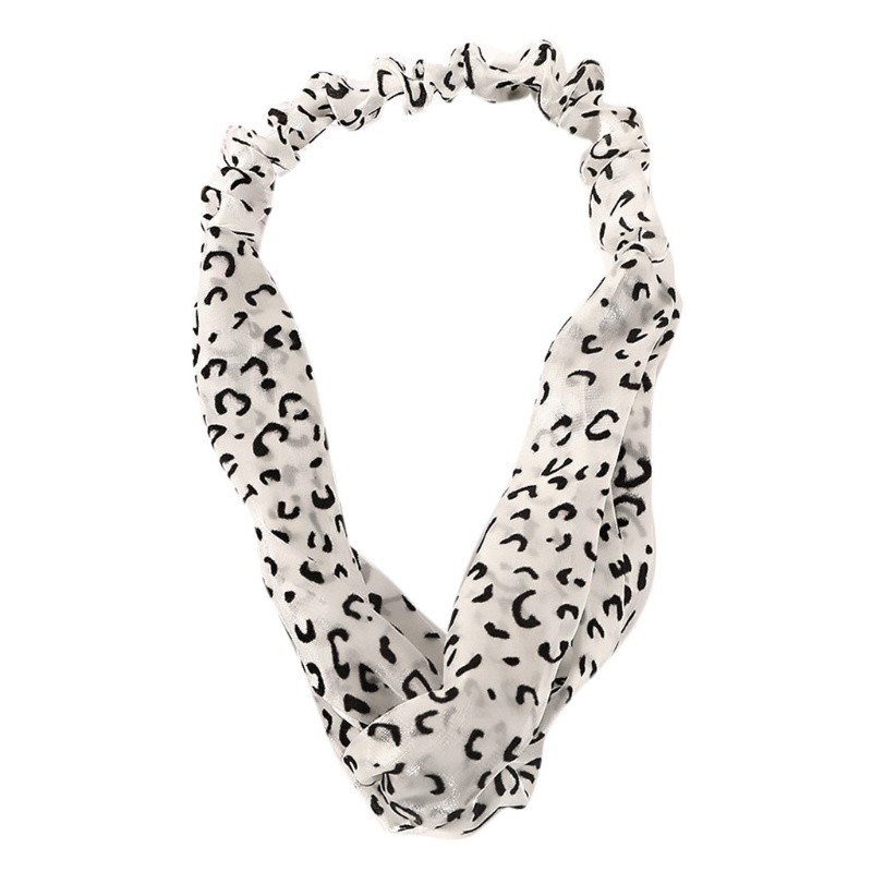 Băng Đô Thắt Nút Co Giãn In Họa Tiết Da Báo