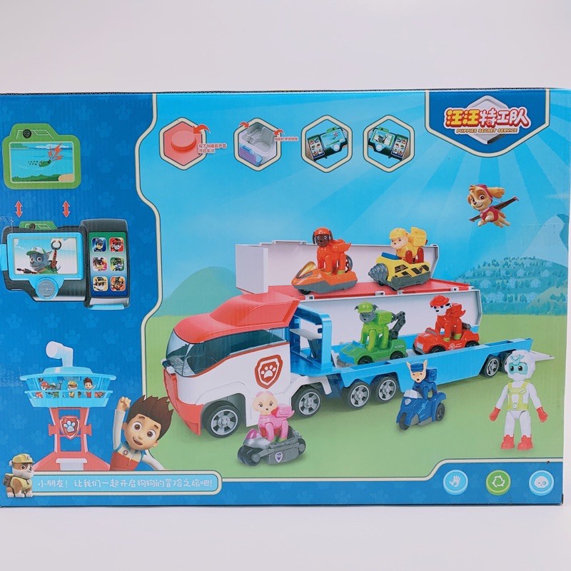 Bộ Đồ Chơi Những Chú Chó Cứu Hộ-Xe Tải Paw Patrol kèm Điện thoại chiếu thẻ của Anh Ryder