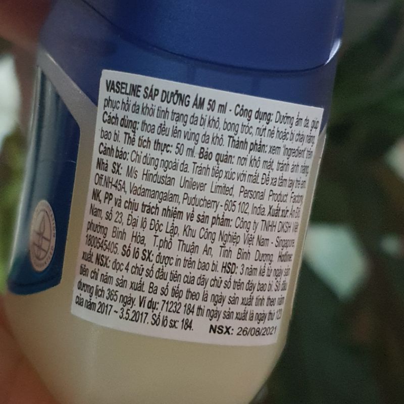 Sáp Dưỡng Ẩm Phục Hồi Da Khô, Nứt Nẻ Vaseline Pure Petroleum Jelly Original (50ml) - Đông Anh Pharmart
