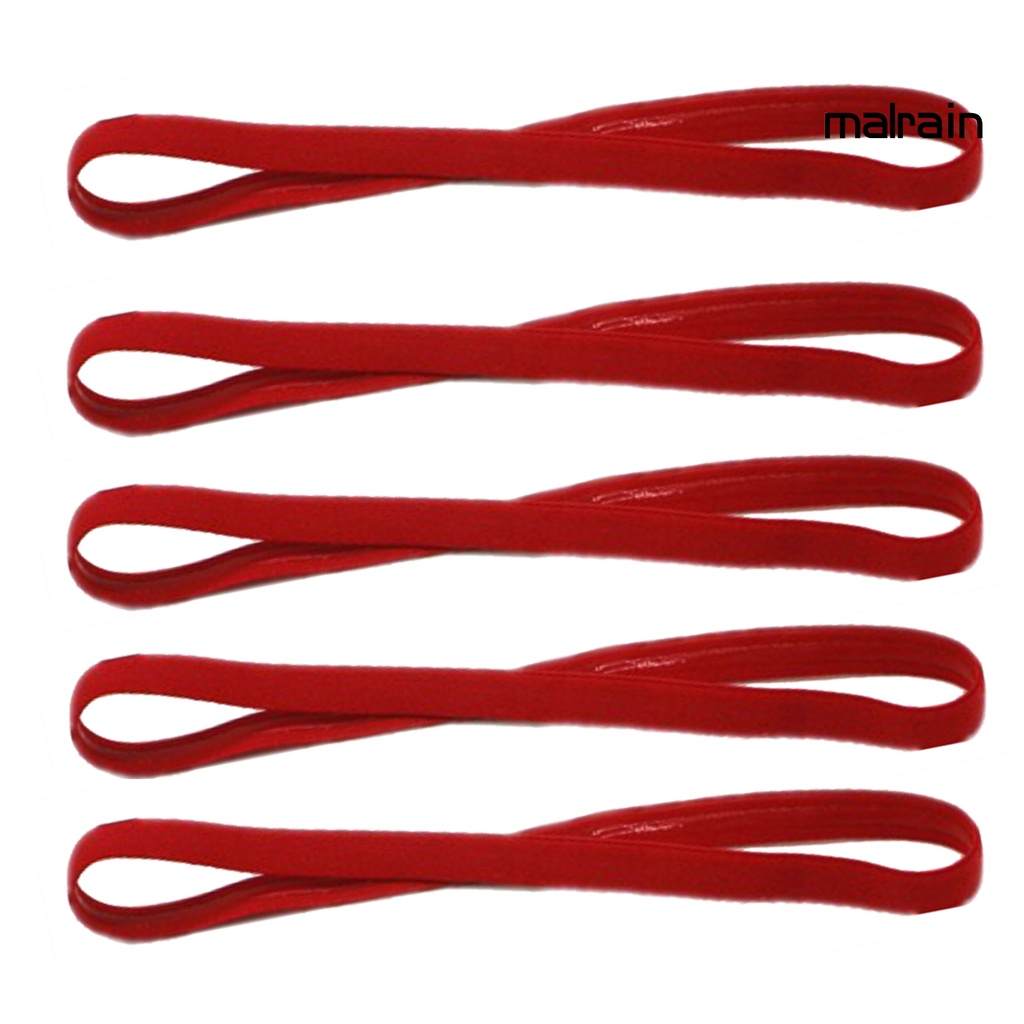 Set 5 Dây Thun Cột Tóc Co Giãn Chống Trượt Màu Sắc Ngọt Ngào Tiện Dụng Tập Yoga